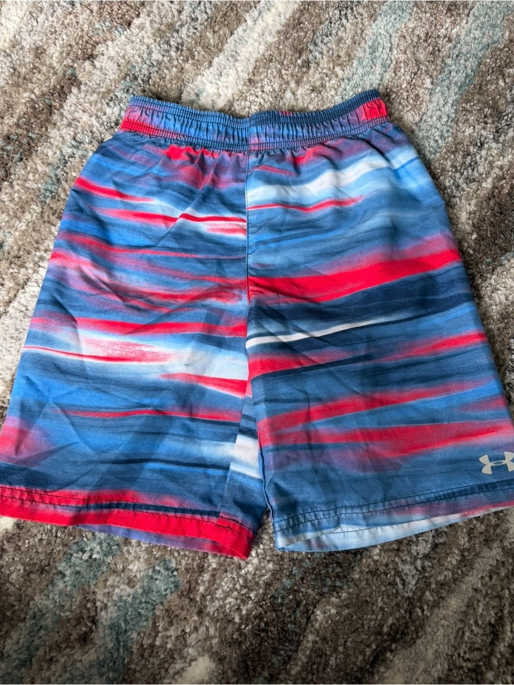 Under Armour boys Blue & Red swim trunks size 7